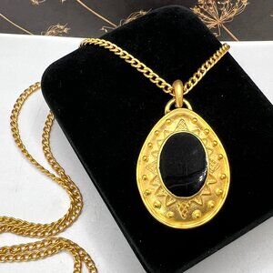 Leslie Block Gold Etruscan Necklace